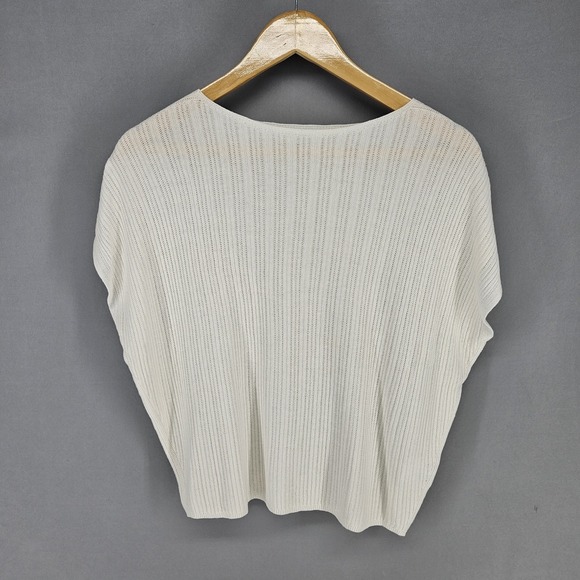 Uniqlo Sweaters - Uniqlo Knit Top Womens XS Off White Ribbed Dolman Sleeve Boat Neck Sweater